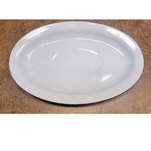 China Pearl Diane 39074 White Fine China Oval Serving Platter Gold Trim 9.5 Inch
